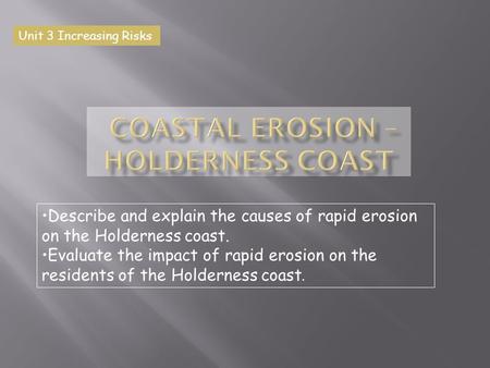 Coastal Erosion – Holderness Coast