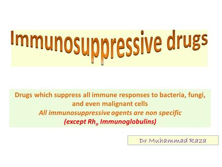 Immunosuppressive drugs