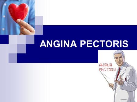 ANGINA PECTORIS. Angina pectoris (chest pain) is the result of myocardial ischemia caused by an imbalance between myocardial blood supply and oxygen demand.