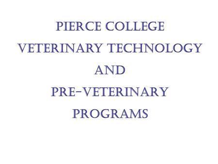 Veterinary Technology