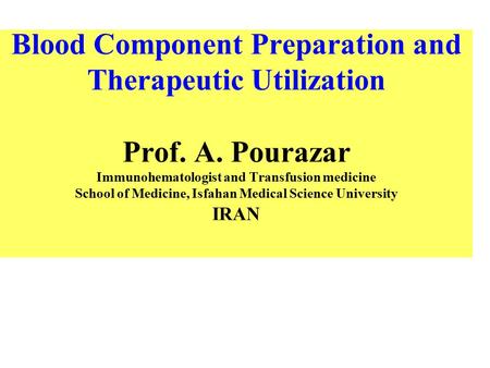 Blood Component Preparation and Therapeutic Utilization