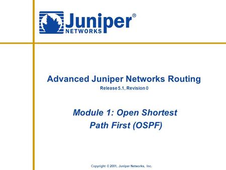 Advanced Juniper Networks Routing