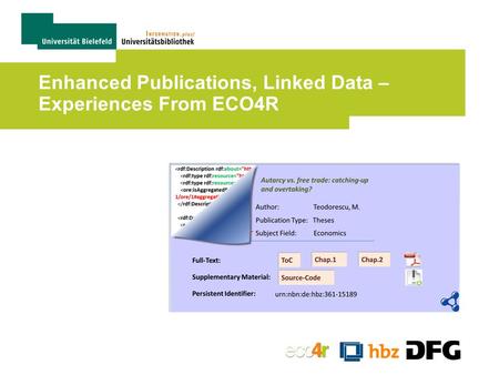 Enhanced Publications, Linked Data – Experiences From ECO4R.