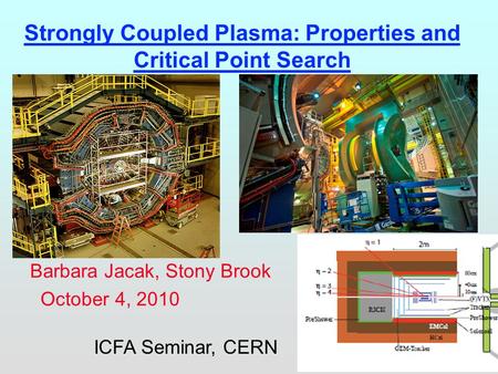Strongly Coupled Plasma: Properties and Critical Point Search Barbara Jacak, Stony Brook October 4, 2010 ICFA Seminar, CERN.