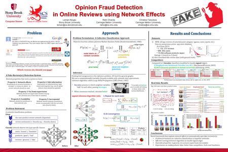 Node labels as random variables prior belief observed neighbor potentials compatibility potentials Opinion Fraud Detection in Online Reviews using Network.