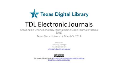 TDL Electronic Journals