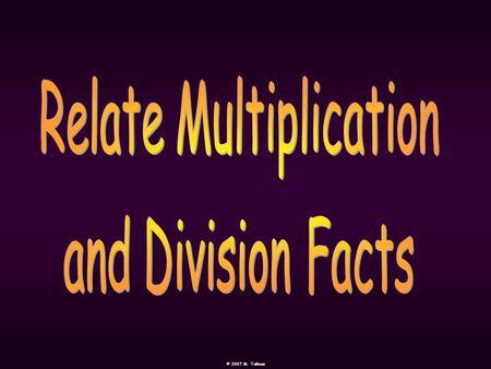 Relate Multiplication