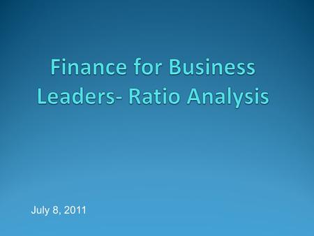 July 8, 2011. Financial Ratio Analysis Financial ratios combine different financial parameters. They are based on the financial data drawn from the balance.