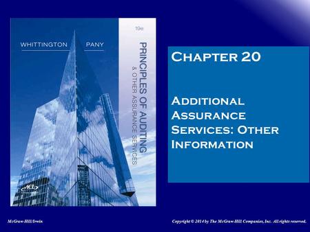 Chapter 20 Additional Assurance Services: Other Information