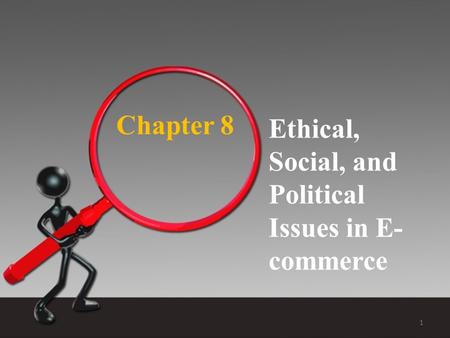 Chapter 8 Ethical, Social, and Political Issues in E-commerce.