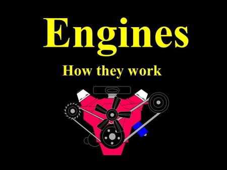 Engines How they work. A spark plug is used to ignite the fuel in an engine.