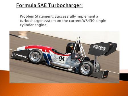 Formula SAE Turbocharger:
