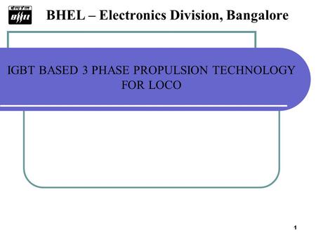 BHEL – Electronics Division, Bangalore