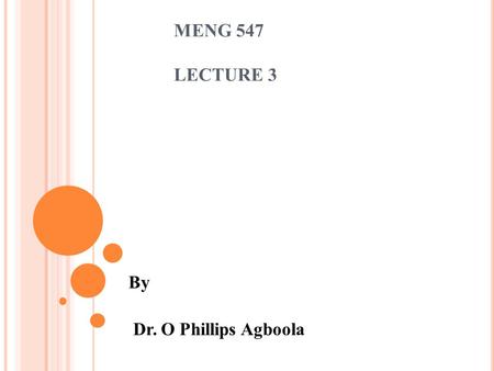 MENG 547 LECTURE 3 By Dr. O Phillips Agboola. C OMMERCIAL & INDUSTRIAL BUILDING ENERGY AUDIT Why do we audit Commercial/Industrial buildings Important.