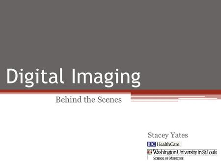 Digital Imaging Behind the Scenes Stacey Yates. Implemented Workflow Challenges/Solutions Added Value Future Plans Overview.