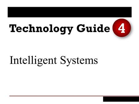 4 Intelligent Systems.