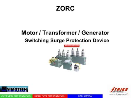 Motor / Transformer / Generator Switching Surge Protection Device