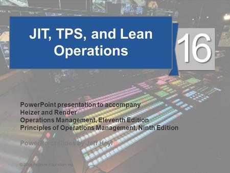 JIT, TPS, and Lean Operations