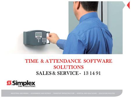 TIME & ATTENDANCE SOFTWARE SOLUTIONS SALES & SERVICE - 13 14 91.