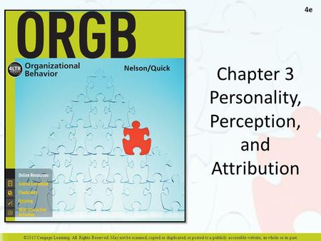 Chapter 3 Personality, Perception, and Attribution
