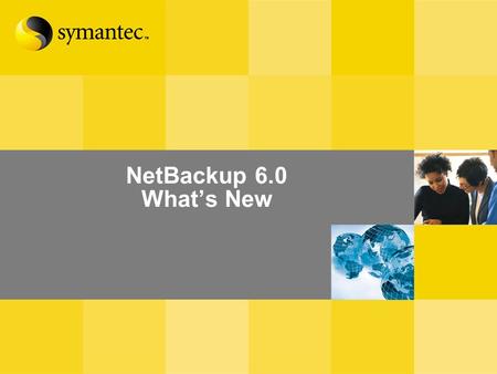 NetBackup 6.0 What’s New. What’s New in NetBackup 6.0 Management and Reporting Core Product Enhancements Disk Management and Optimization Additional NetApp.