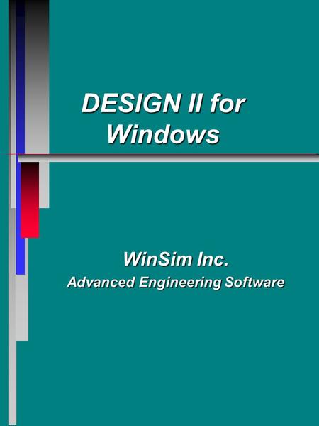 WinSim Inc. Advanced Engineering Software