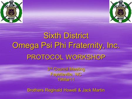 Sixth District Omega Psi Phi Fraternity, Inc.