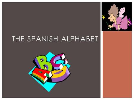 The Spanish Alphabet.