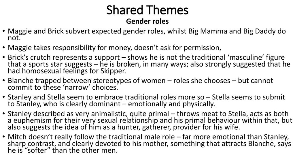 thesis statement for gender roles