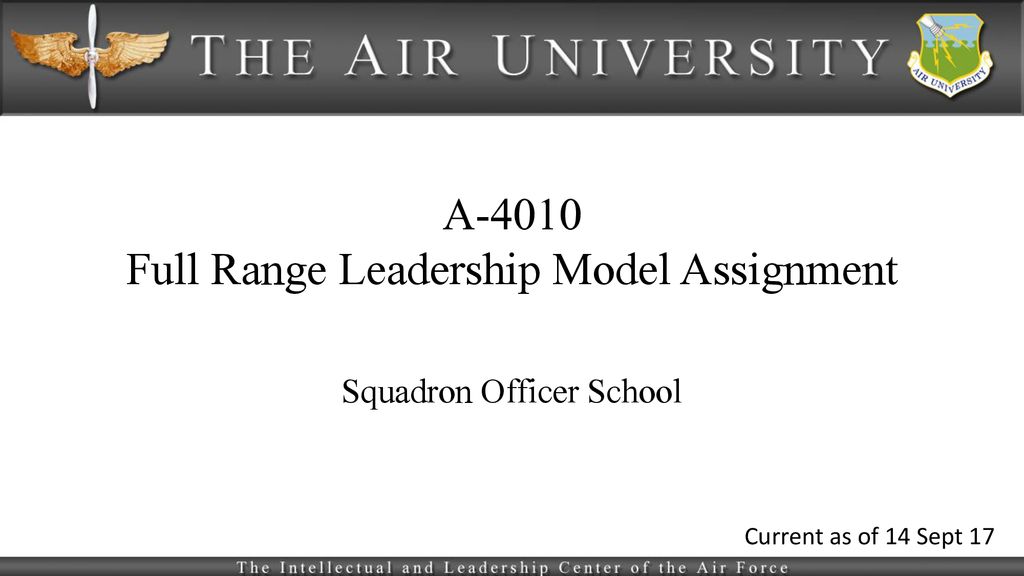 A-4010 Full Range Leadership Model Assignment - ppt download