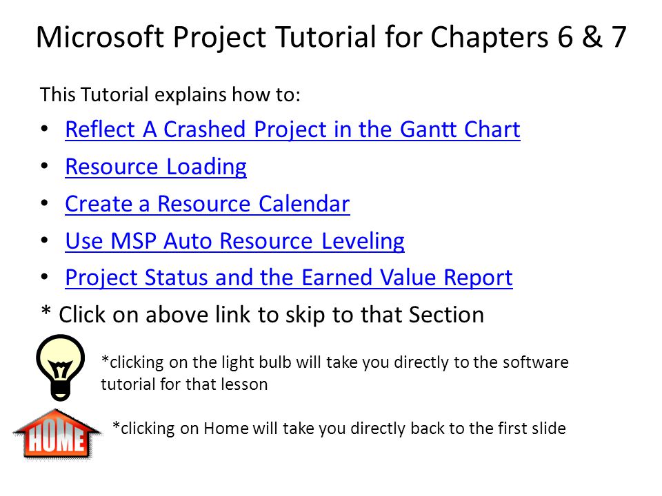Microsoft Project Tutorial for Chapters 6 & 7 - ppt video online download