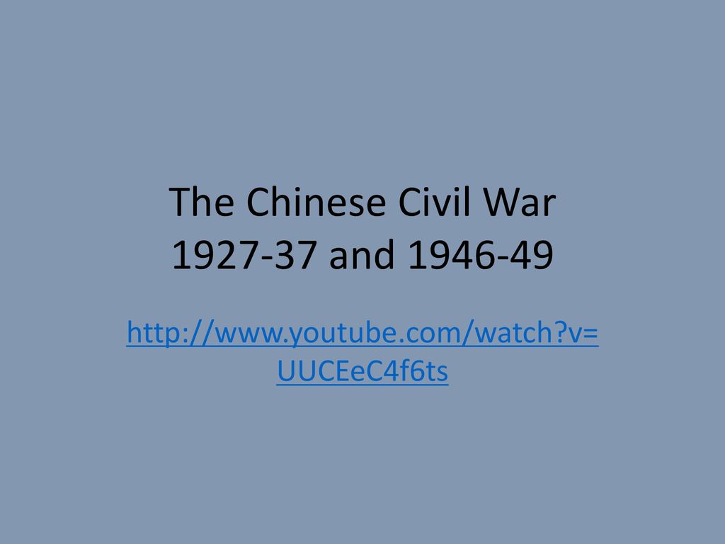 The Chinese Communist Party 1927-37 – The development of Maoism