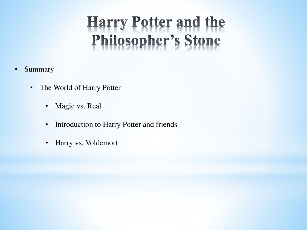 Harry Potter and the Philosopher's Stone - ppt download