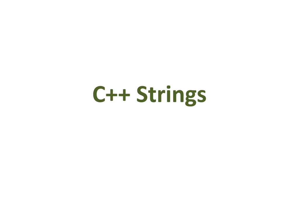 C++ Strings References: :" iomanip, sstream. - ppt download