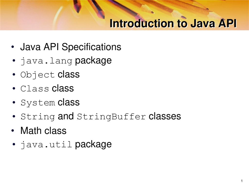 Introduction to Java API - ppt download