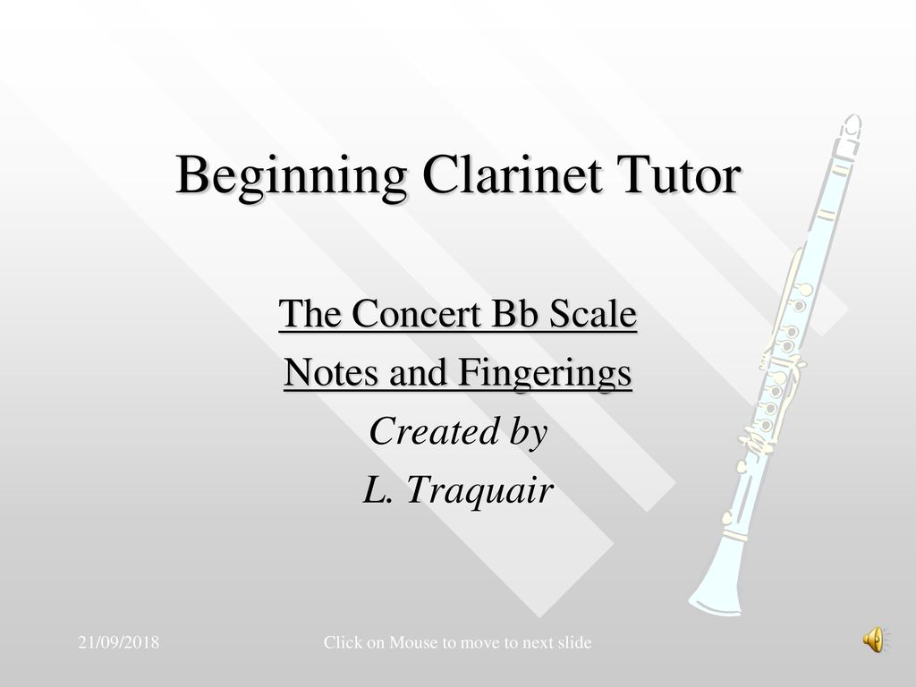 Beginning Clarinet Tutor - ppt download
