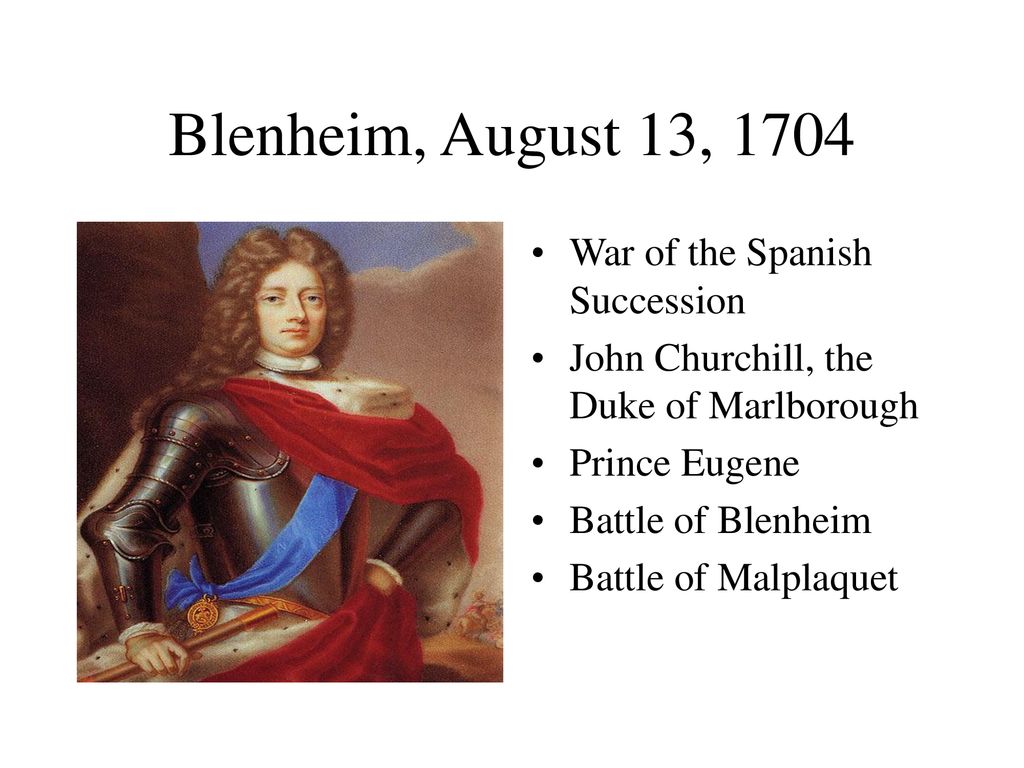 War of the Spanish Succession: Battle of Blenheim