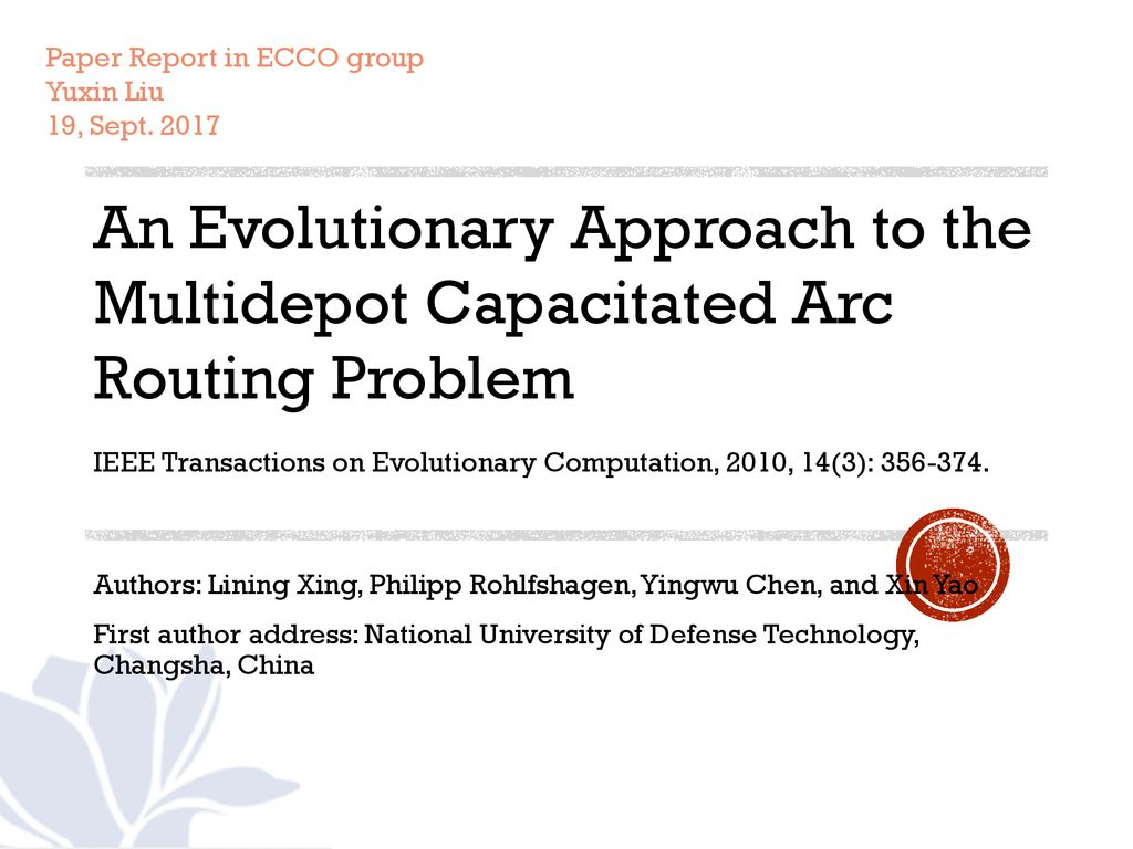 Paper Report in ECCO - ppt download