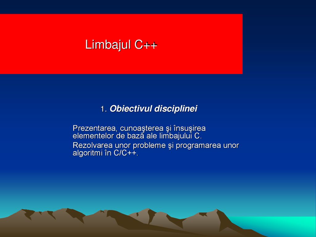 Go up and down fresh Country of Citizenship 1. Obiectivul disciplinei - ppt download