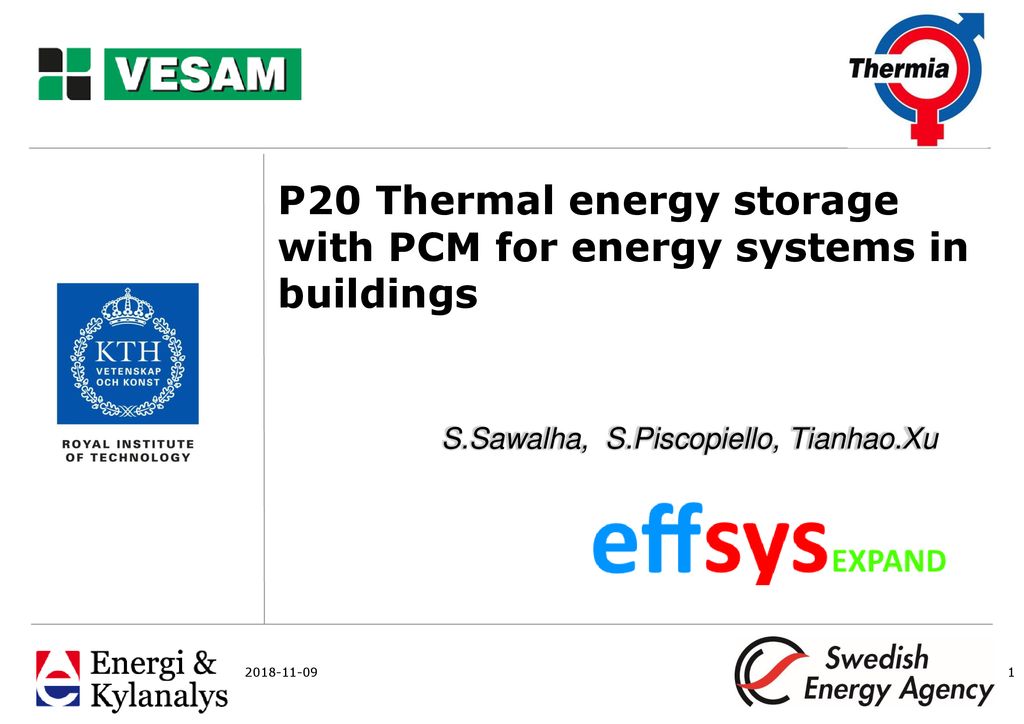 P20 Thermal energy storage with PCM for energy systems in buildings - ppt  download