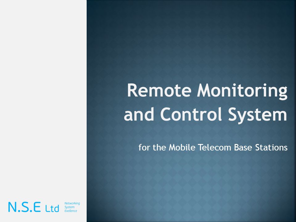 Remote Monitoring and Control System - ppt video online download