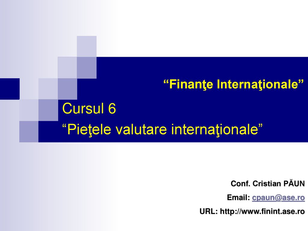 Finanţe Internaţionale” - ppt download