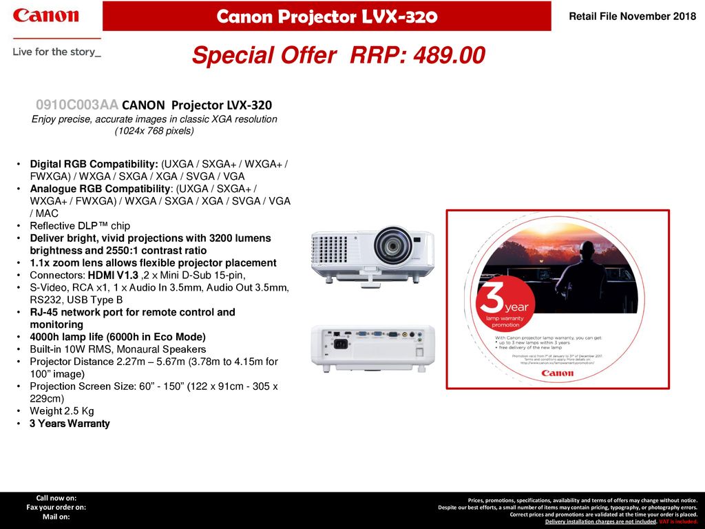 The Canon LX-MU600Z laser DLP projector, perfect for creative  installations. Canon's laser light source projector is ideal for education  and business applications. - ppt download