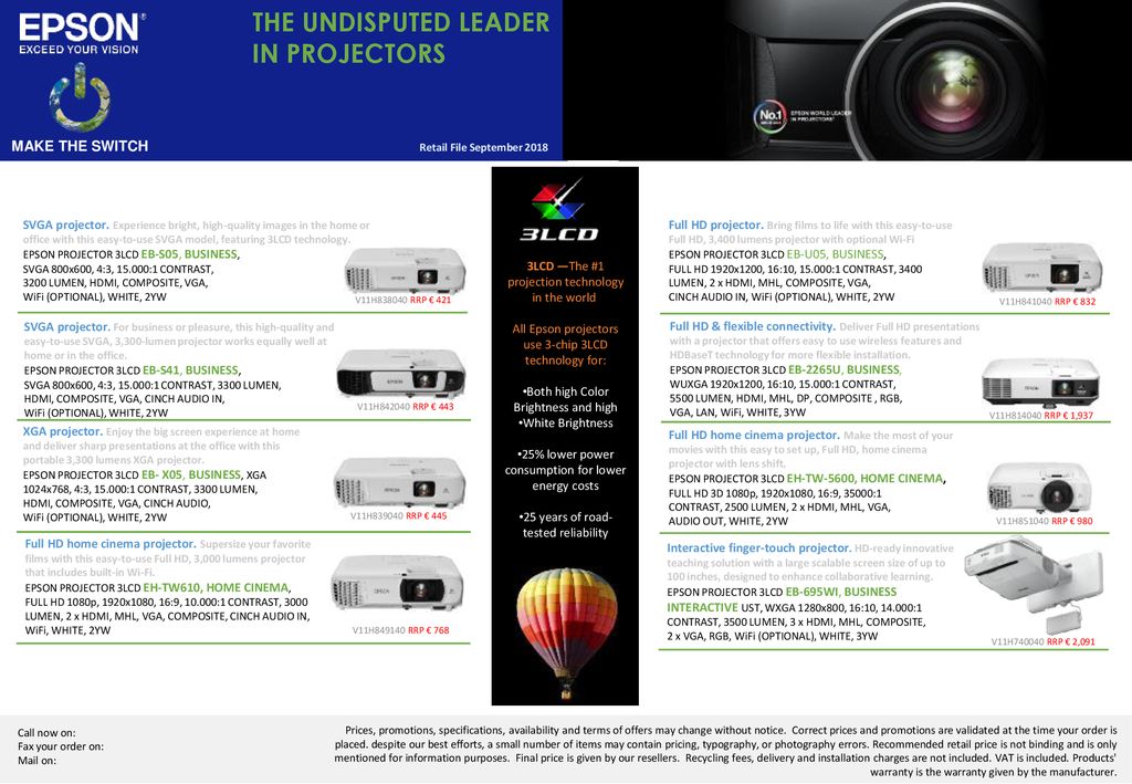 THE UNDISPUTED LEADER IN PROJECTORS MAKE THE SWITCH - ppt download
