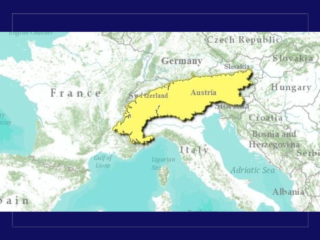 На каком материке находятся горы альпы. Альпы на карте Европы с границами. Горы Альпы на контурной карте. Альпы на карте Европы с границами государств. Где находятся Альпы на карте.