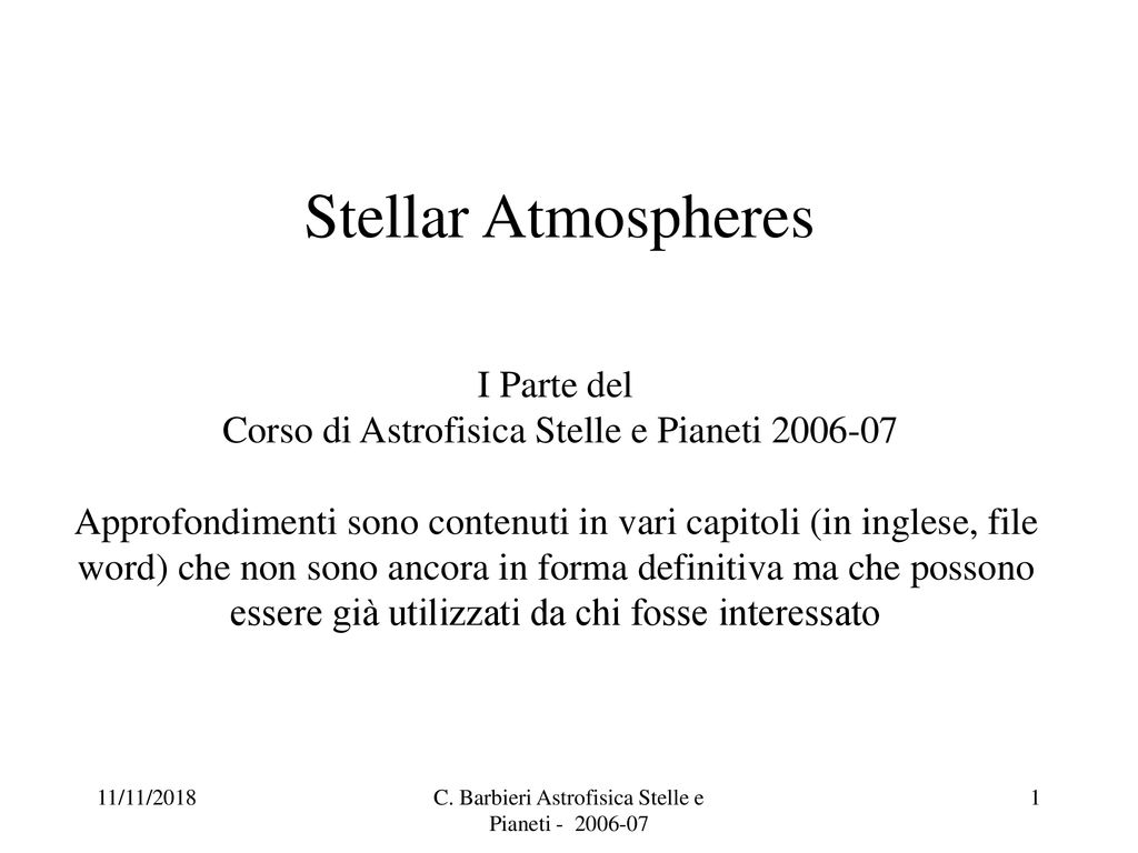 Stellar Atmospheres I Parte del - download