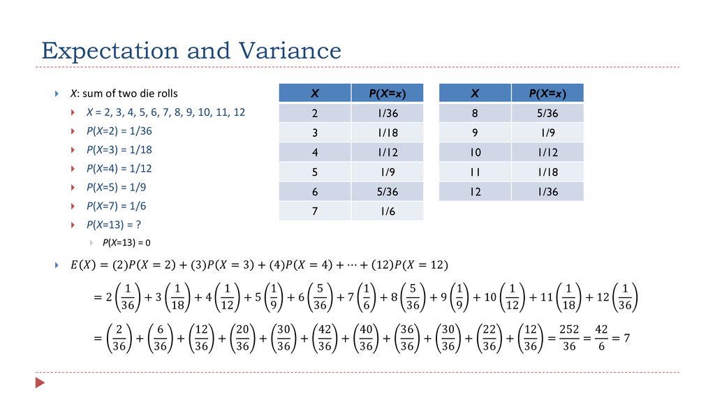 Expectation And Variance Ppt Download