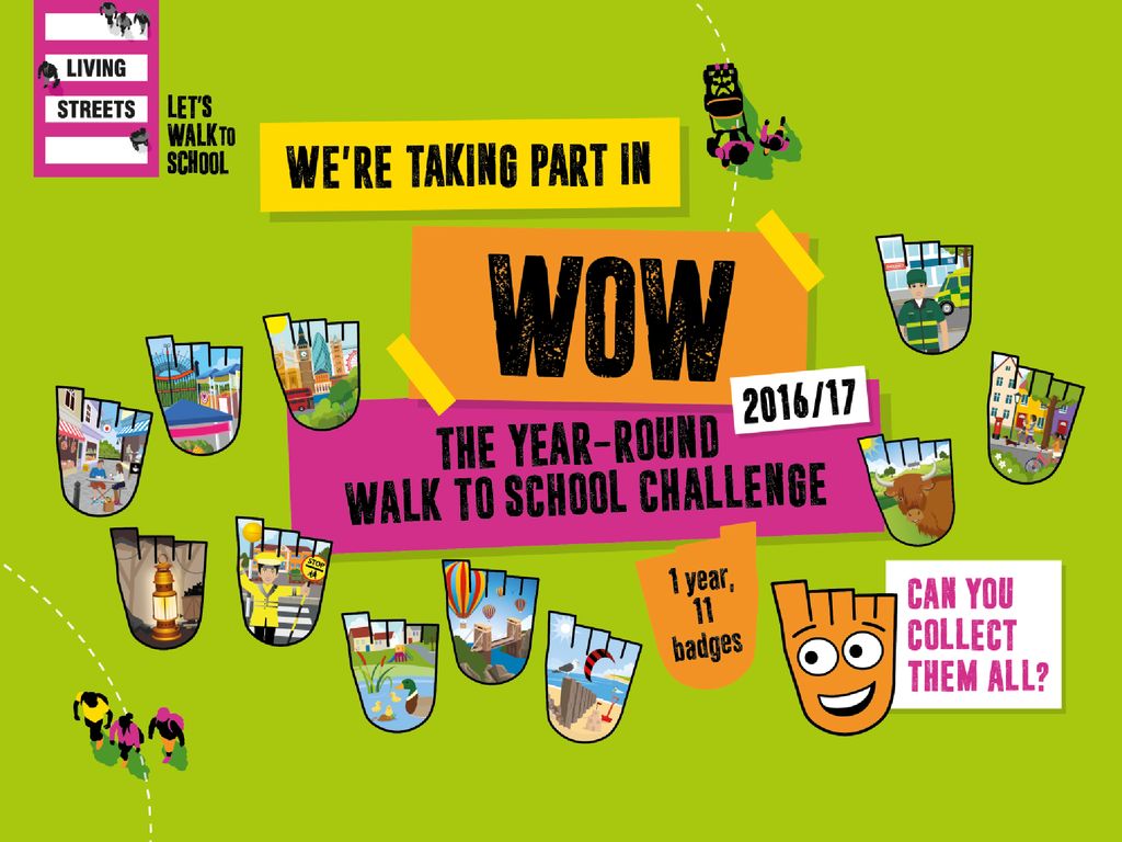 Hi everyone. Today I'm going to be talking to you about WOW, the year-round  walk to school challenge, part of Living Streets' Walk to School campaign  that. - ppt download
