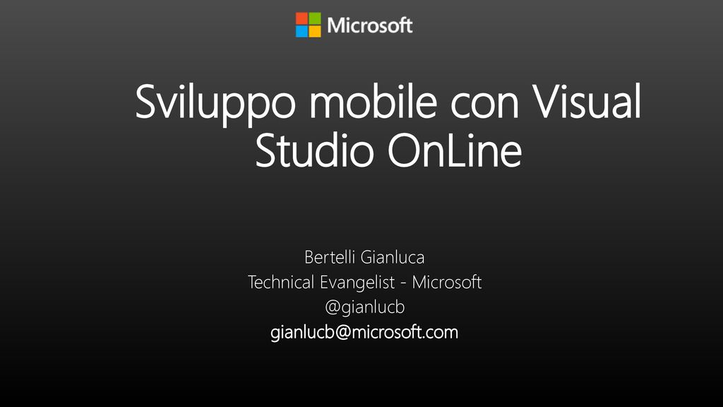 Sviluppo mobile con Visual Studio OnLine - ppt download