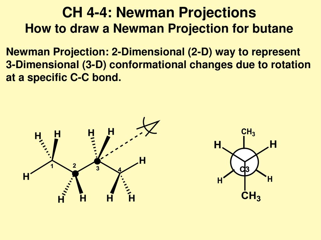 how to draw newman projections from bond line